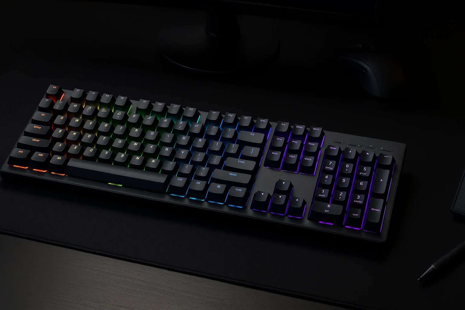 Keychron K10 full-size wireless mechanical keyboard on a modern desk – best game keyboard for hybrid work and play