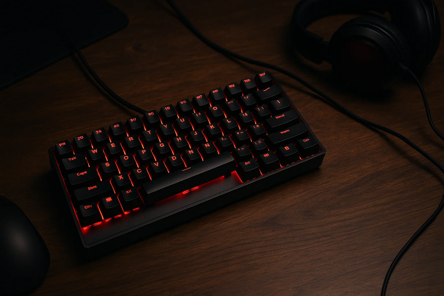Redragon K552 Kumara compact mechanical gaming keyboard on a clean desk – best game keyboard for beginners and budget setups