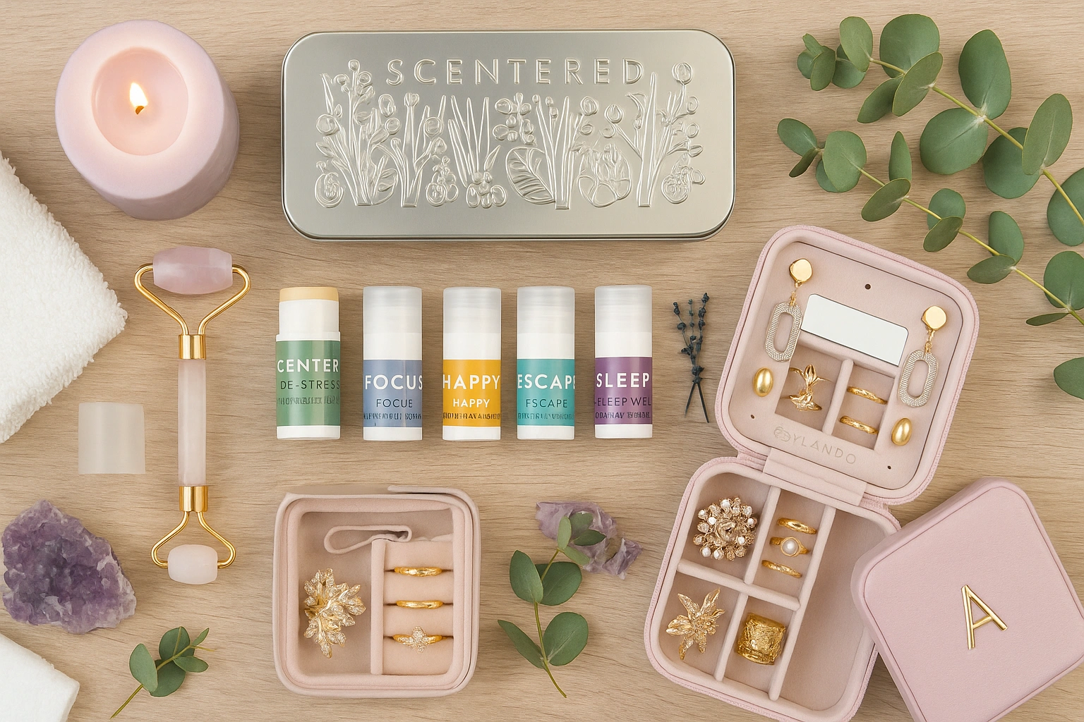 Scentered De-Stress Aromatherapy Balm Set