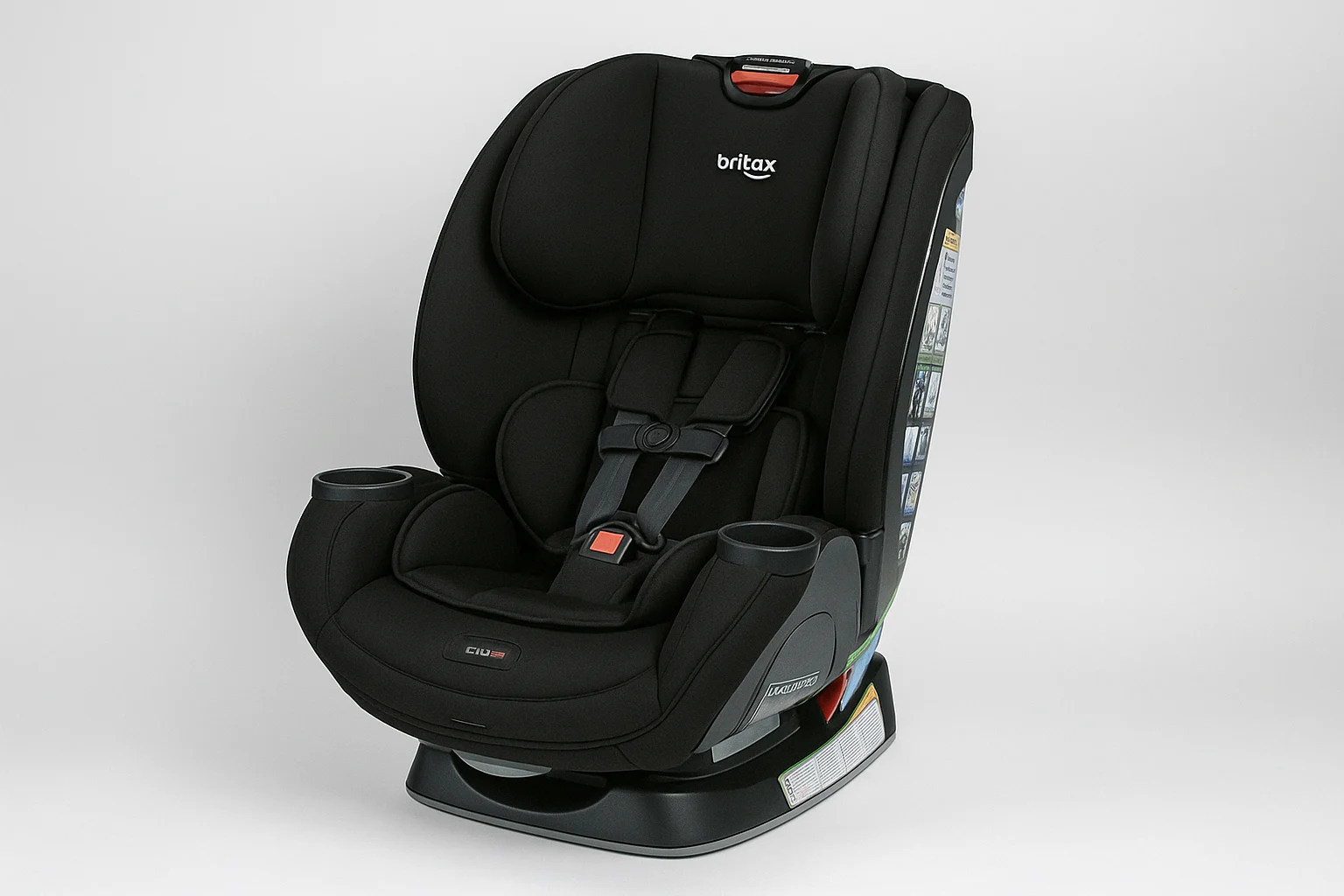 Britax One4Life ClickTight All-in-One car seat displayed in a clean studio background, showing one of the best baby car seats for long-term use and safety.