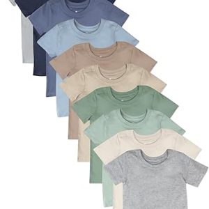 HonestBaby Baby Toddler T-Shirt Tee, 3-Pack, 100% Organic Cotton