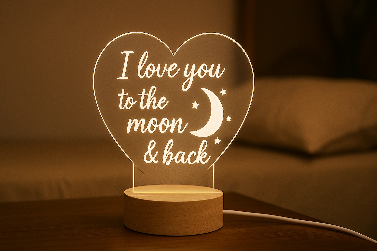 LED Night Light – Best Gifts for Girlfriend Who Loves Sweet Reminders