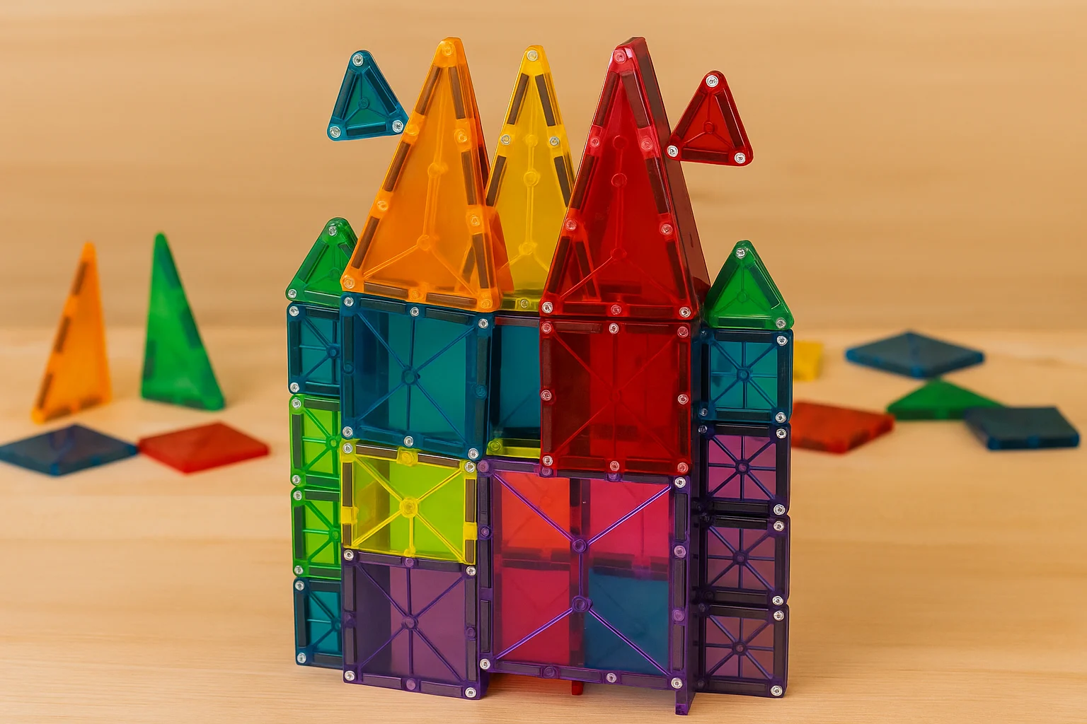 Colorful Magna-Tiles Magnetic Building Set – STEM Educational Toys for Kids