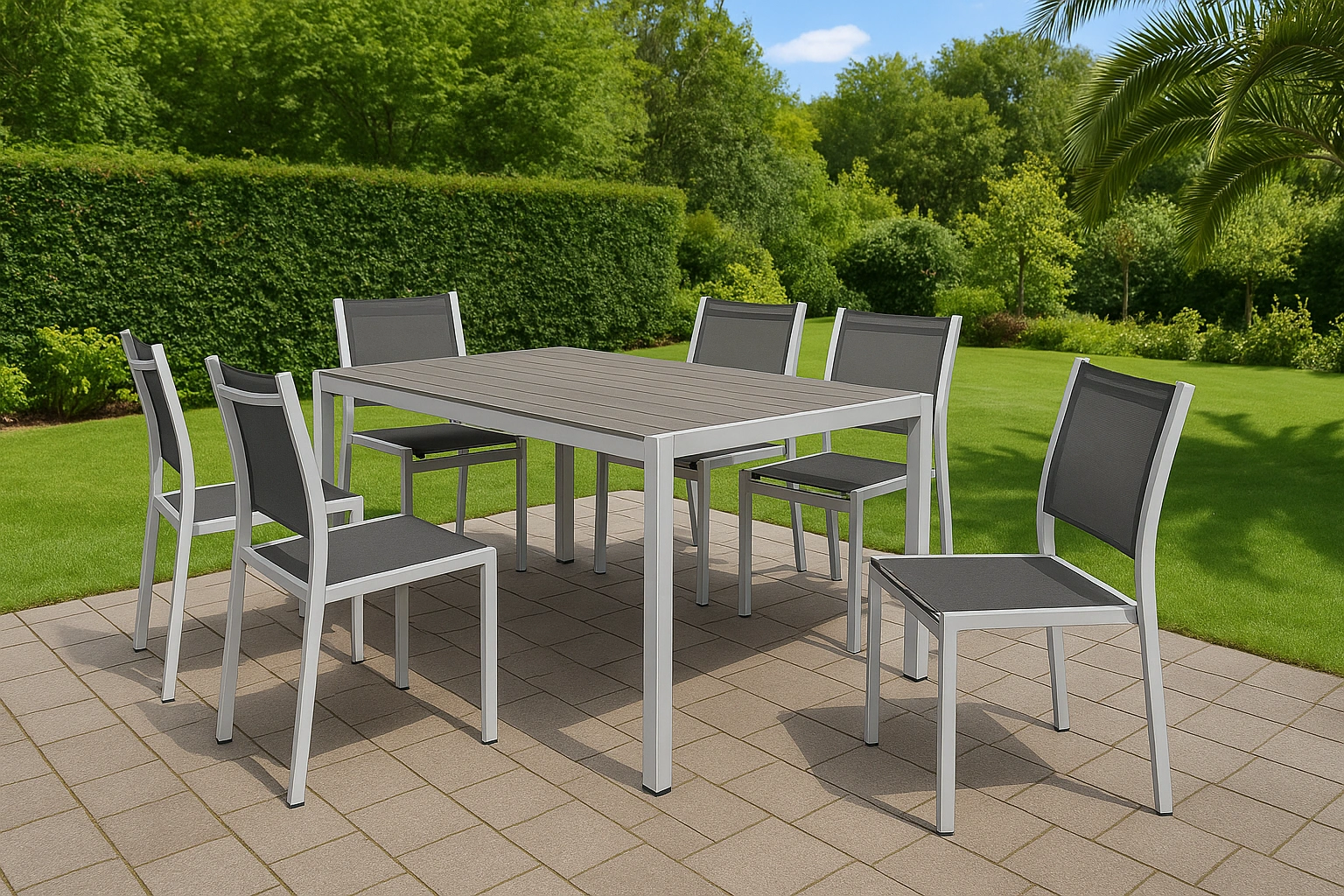 Modway Shore Aluminum Outdoor Patio Set