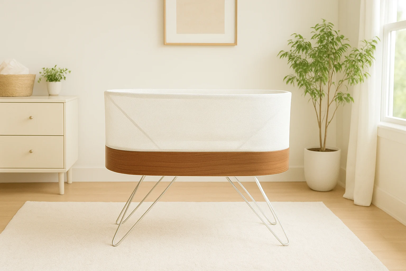 Best Baby Sleep Products – SNOO Smart Sleeper gently rocking a newborn