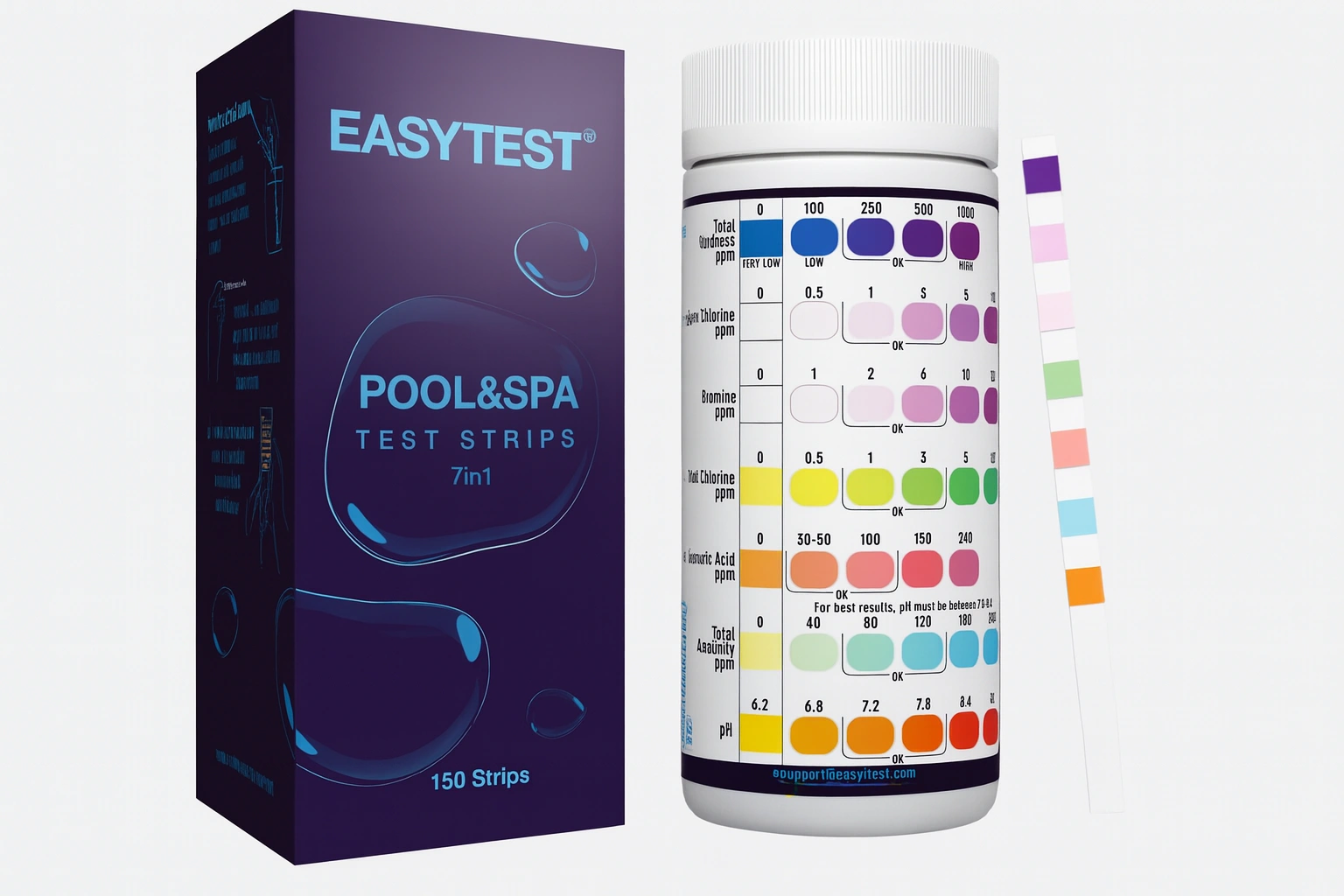 Chemical Test Strips Kit for Pool Accessories