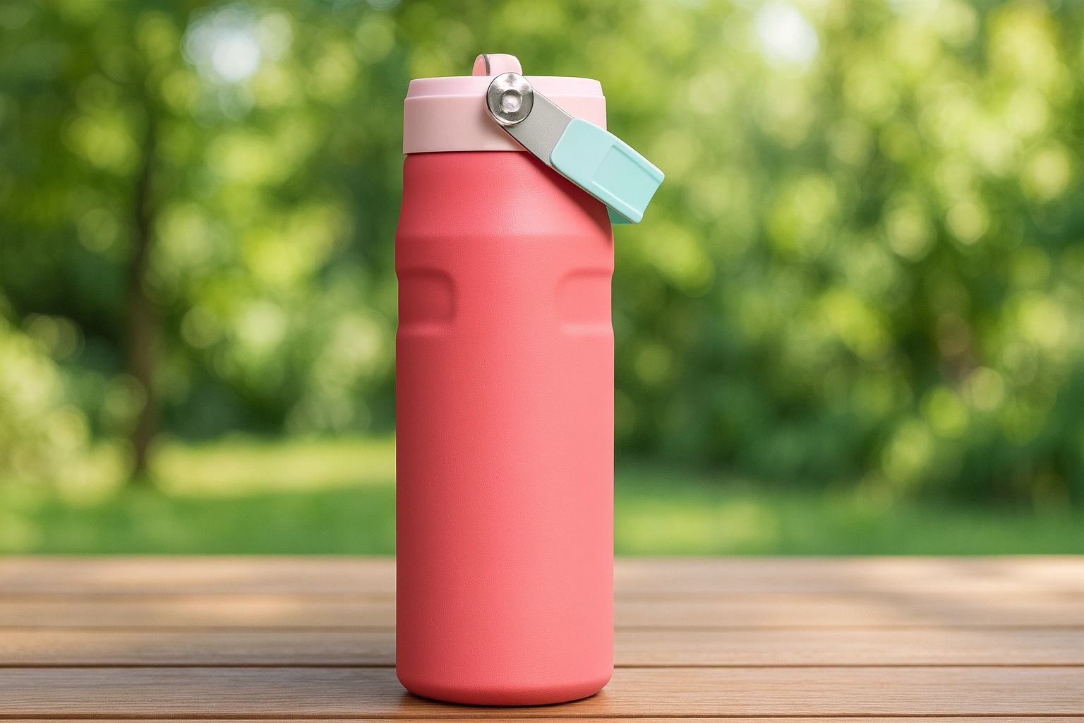 IceFlow Flip Straw Water Bottle (24 oz, Watermelon)
