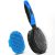 2PCS Dog Grooming Tools – Double-Sided Bath Brush for Shedding and Bathing, Suitable for Short/Long Haired Dogs, Premium Pet Supplies (Black Blue)