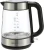 Amazon Basics 1.8-Qt (1.7L) Electric Kettle, Electric Tea Kettle & Water Boiler, With Auto Shut-Off, Boil Dry Protection, High-Safety Strix Thermostat, BPA-Free, 1500W, Glass Carafe, Black & Silver
