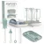 Momcozy Bottle Brush Set – Baby Bottle Cleaner Kit with Silicone Brush, Nipple Brush, Straw Brush, Soap Dispenser, Drying Rack – 7 in 1 Bottle Cleaning Tool